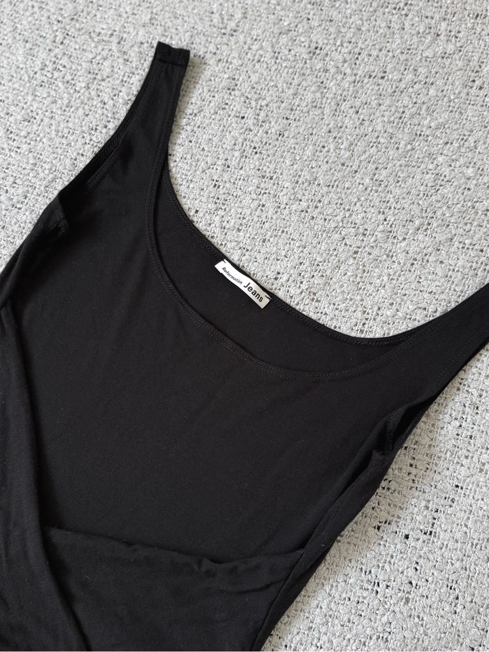 Reformation Black Sleeveless Wrap Midi Dress Size M - Picture 3 of 9